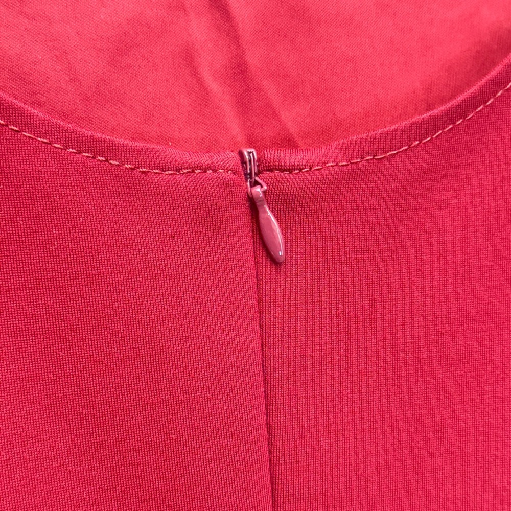 Original Penguin Womens Burgundy Fit & Flare Dress Sleeveless‎ Size 4 - Picture 3 of 9